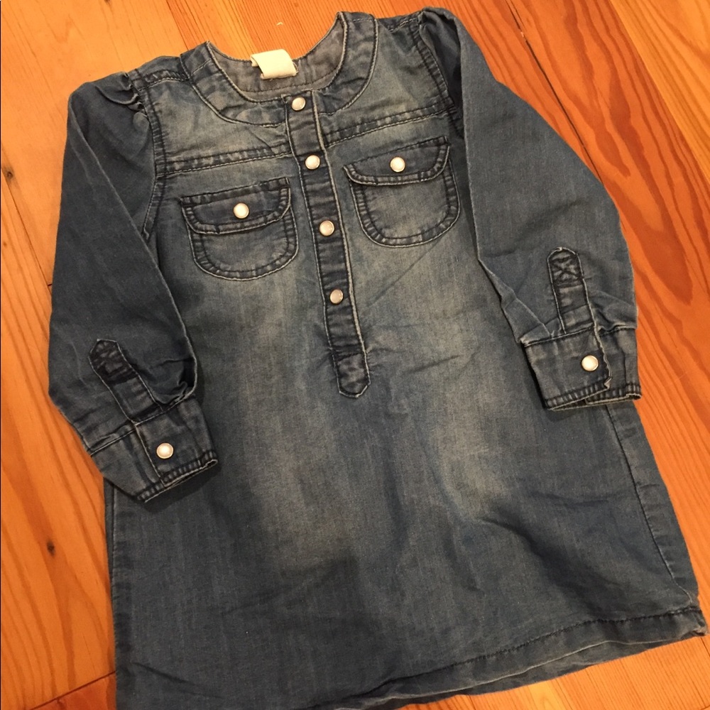 H&M denim dress EUC 12-18 months